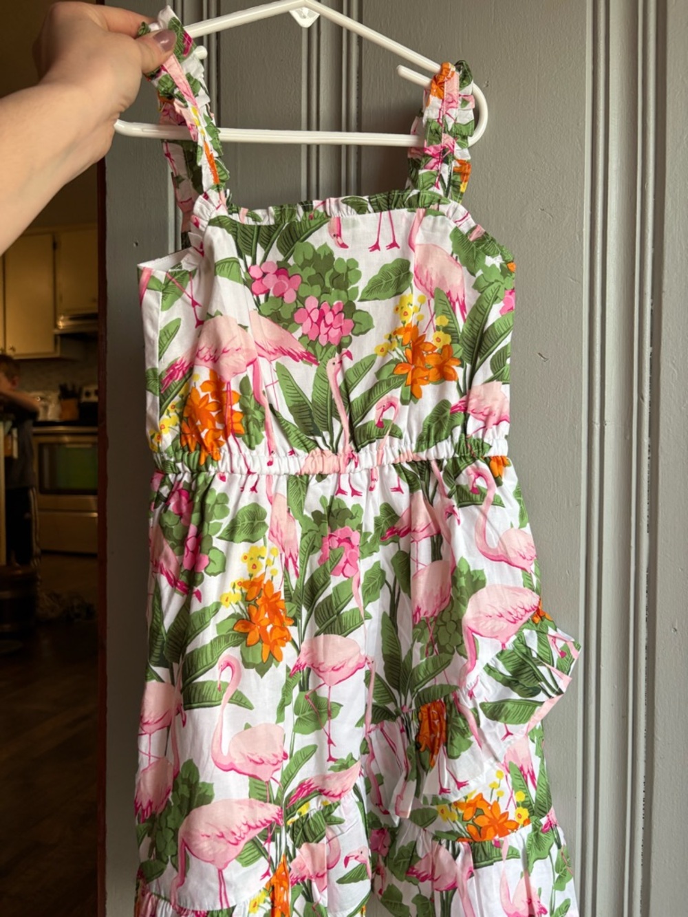 Janie & Jack Size 7 Flamingo Dress NEW with Tags - Picture 2 of 6